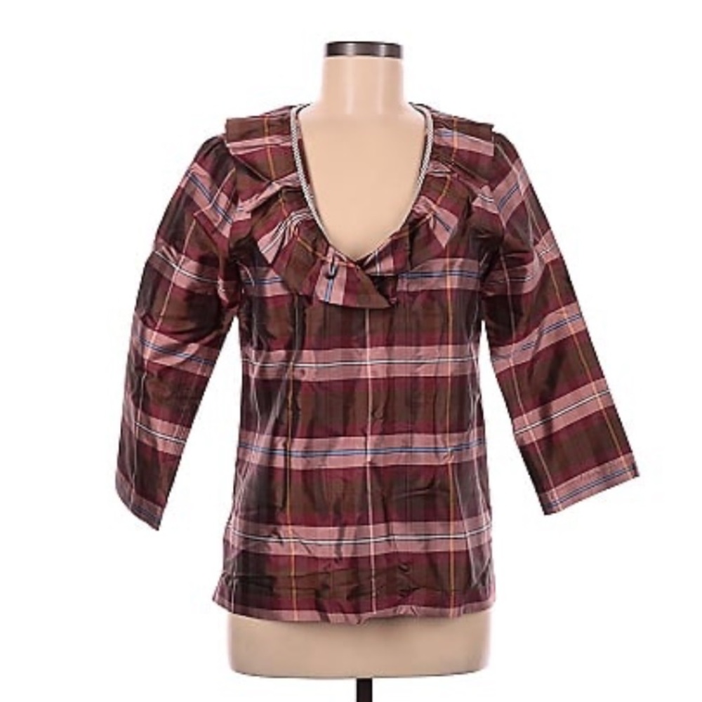 Devon Baer 3/4‎ Sleeve Silk Multi Top
